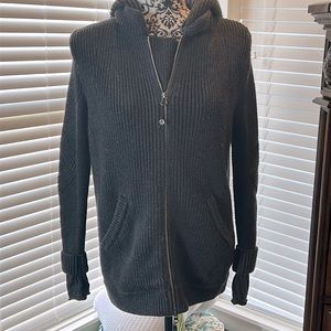 Lululemon Sweater Jacket with Hood Gray Size Small- Very Warm!